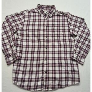 Magellan Outdoor men's red/white/blue flannel button up long sleeve shirt sz. XL